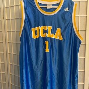 adidas Blue and Yellow UCLA Basketball Jersey #1